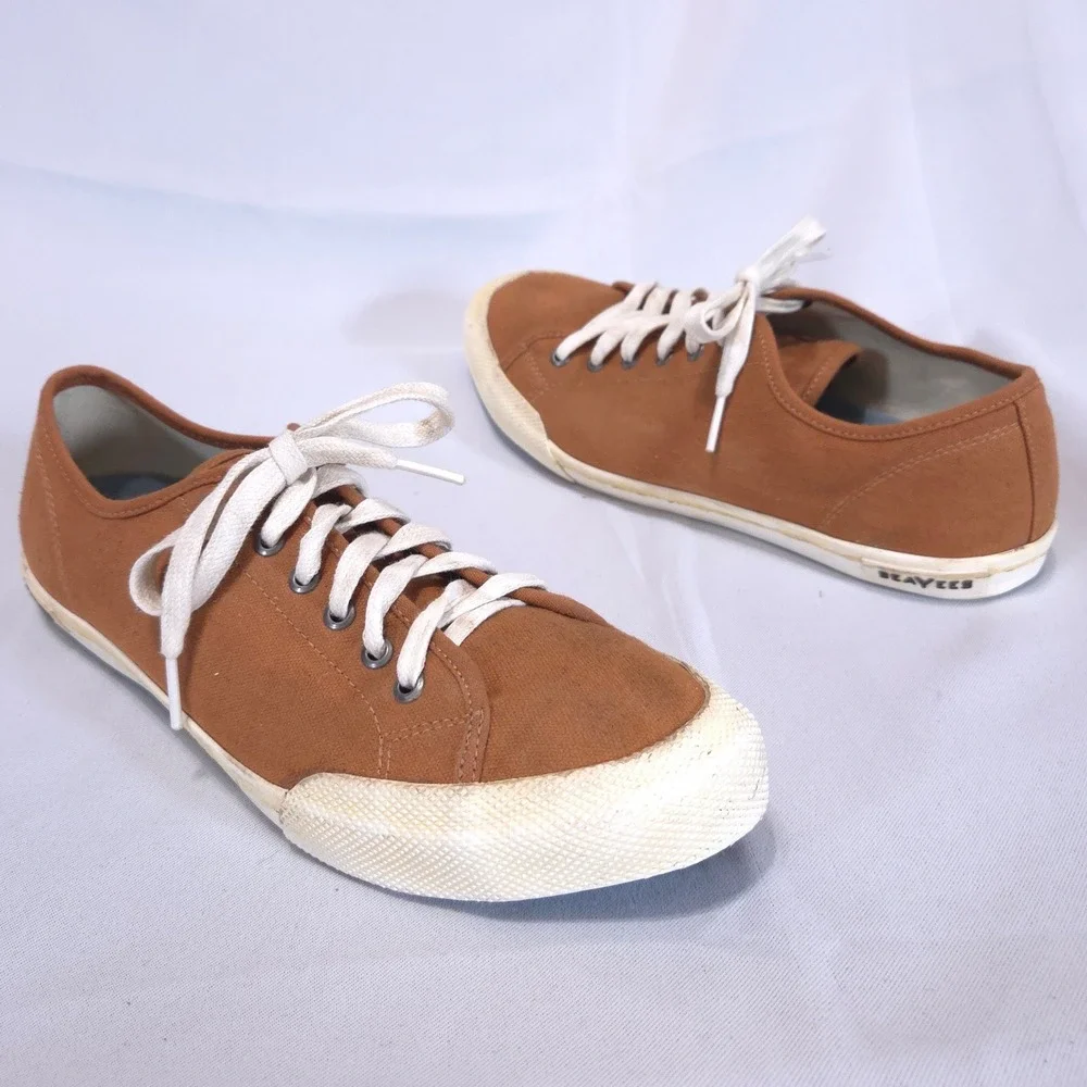 SeaVees Monterey Sneaker Womens 10 Classic Spice Canvas Low Top Brown Earthy
